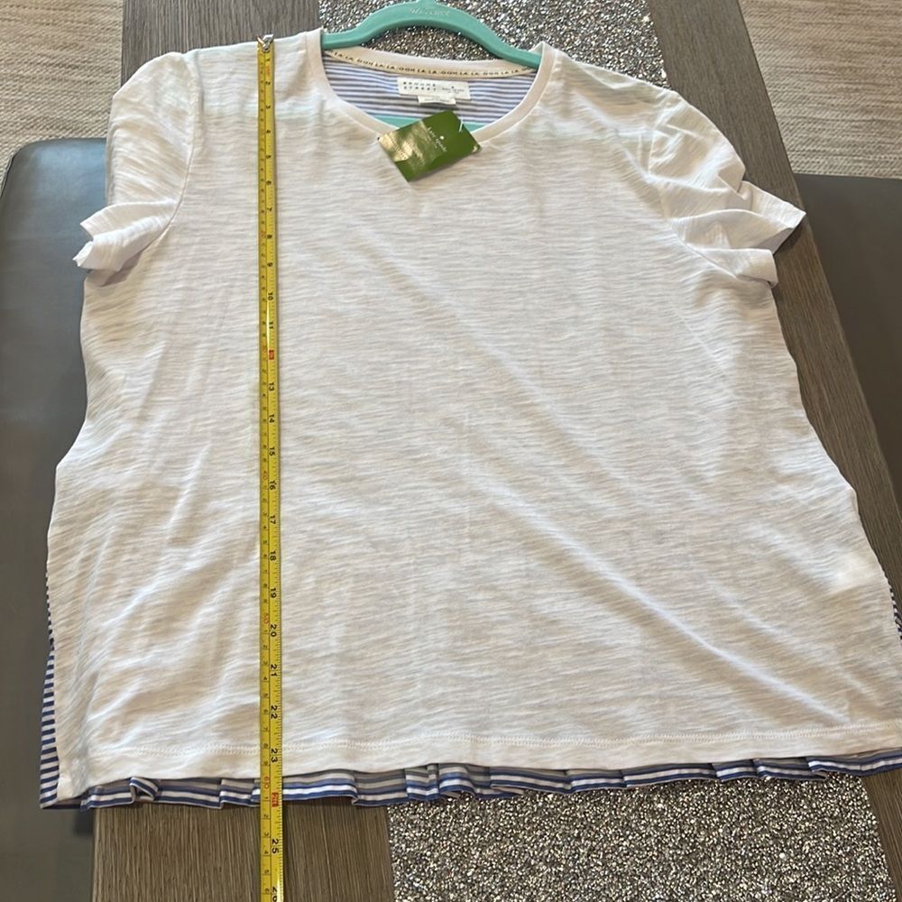 Kate Spade Broome Street Ruffle Back Tee size Large NEW - Picture 7 of 8
